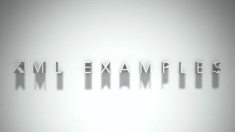 Xml examples 3D title animation white text on a white background Stock Footage 299758617