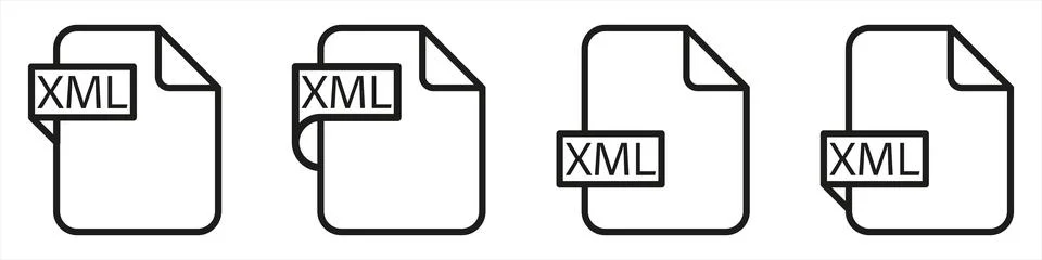 XML file format document type colored icon. Stock Illustration