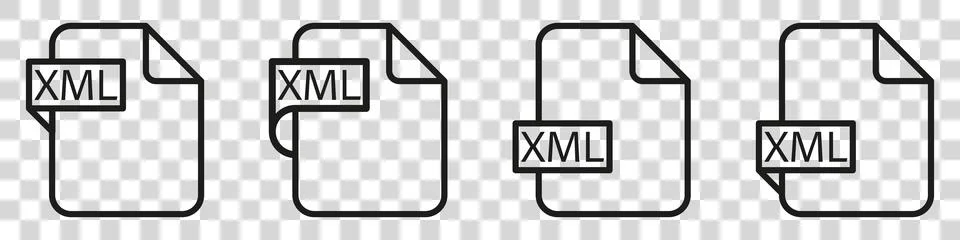 XML file format document type colored icon. Stock Illustration