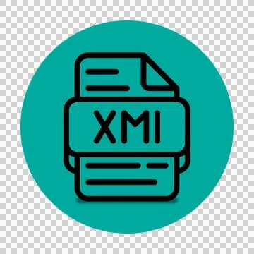 Xml file type icon. files and document format extension. with an outline st.. Stock Illustration