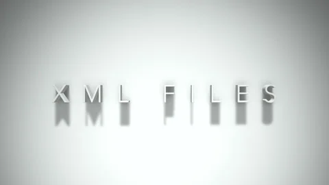 Xml files 3D title animation with shadows on a white background Stock Footage 297801984