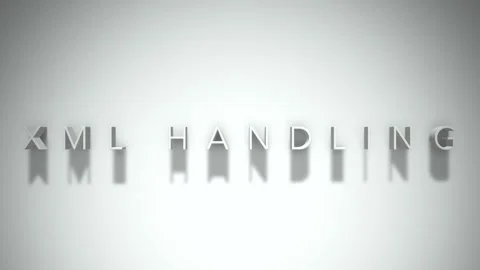 Xml handling 3D title animation white text on a white background Stock Footage 299758728