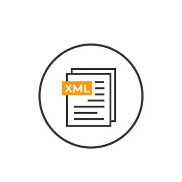 XML icon on white Illustration