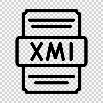 XML icons file type. spreadsheet files document icon with outline design. vector Stock Illustration