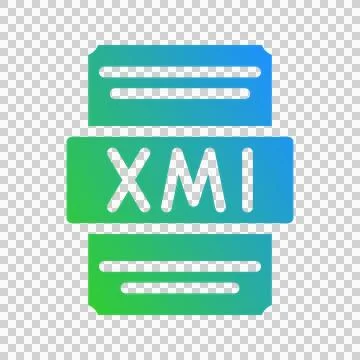 Xml modern and minimalist xml icon with gradient transition for spreadsheet Illustrazione stock