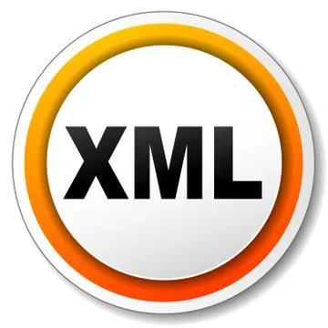 Xml orange icon Illustrazione stock