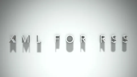 Xml for rss 3D title animation with shadows on a white background Stock Footage 297023996