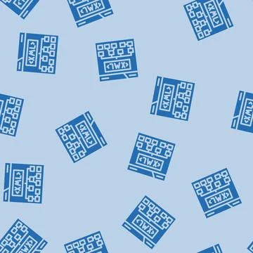 Xml sitemap seo glyph vector seamless pattern Stockillustratie