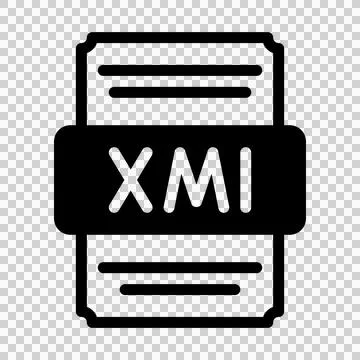 Xml spreadsheet file icon with black fill design. vector illustration. Stock Illustration