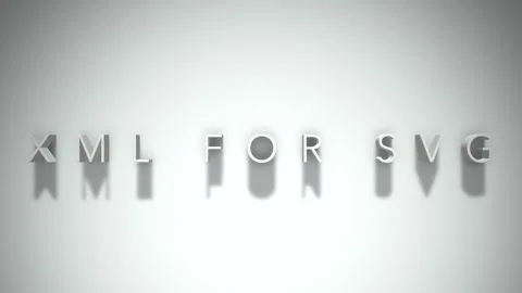 Xml for svg 3D title animation with shadows on a white background Stock Footage 297024003