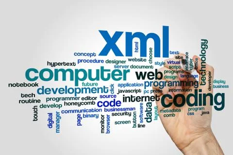XML word cloud 写真素材