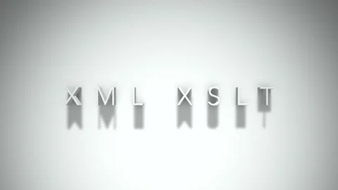 Xml xslt 3D title animation with shadows on a white background Stock Footage 297024072