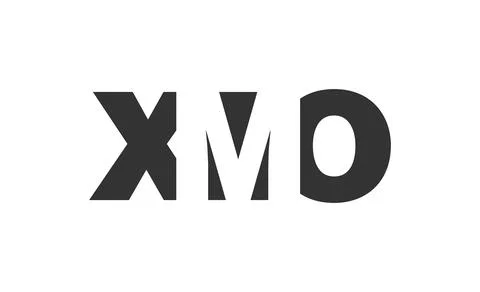 XMO logo design. Initial letter X M O bold font style for tech startups, co.. Stock Illustration