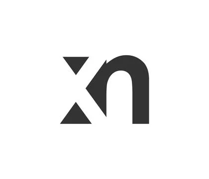 XN creative geometric initial based modern and minimal logo. Letter x n tre.. Stock Illustration