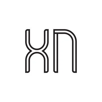 Xn initial letter vector logo icon Illustrazione stock