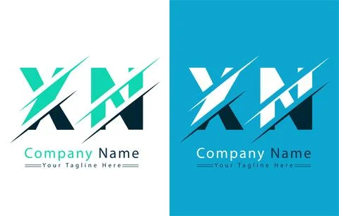 XN Letter Logo Vector Design Template Elements Stock Illustration