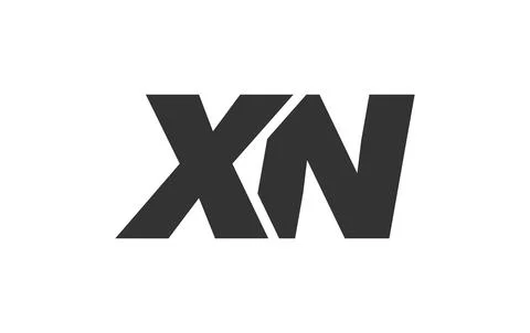 XN Techno Editable Font Logo For Corporate Branding. Bold, Futuristic Desig.. Stock Illustration
