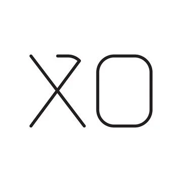 Xo initial letter vector logo icon Stock Illustration