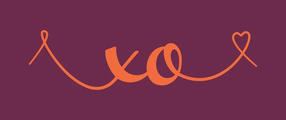 XO initial wedding monogram calligraphy vector illustration. Hand drawn let.. Illustrazione stock