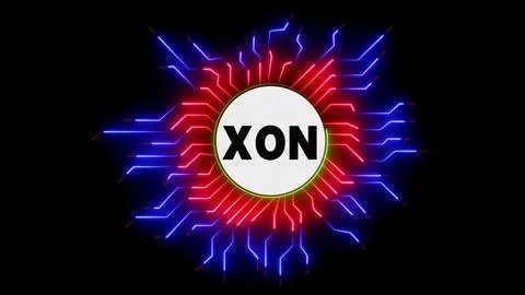 Xon logo design abstract background 스톡 일러스트