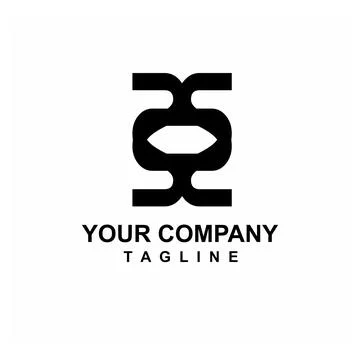 XOX, TOT, OTT eye shape initials geometrical logo and vector icon Stock Illustration