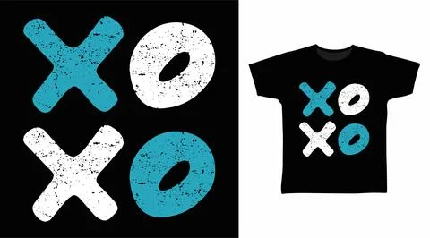 XOXO typography design vector illustration ready for print on t-shirt Stock-Illustration