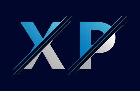 Xp Letter logo design vector template. Stock Illustration