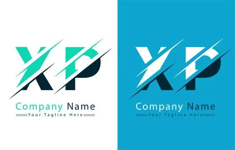 XP Letter Logo Vector Design Concept Elements Illustrazione stock