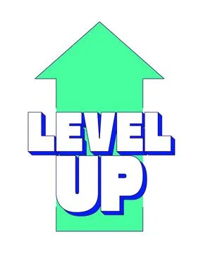 XP level up gaming reaction illustration Stock Illustration