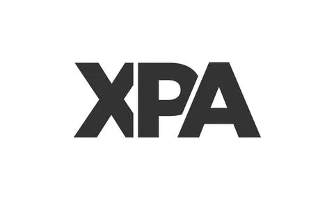 XPA logo design template with strong and modern bold text. Initial based ve.. Stock Illustration