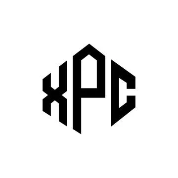 XPC letter logo design with polygon shape. XPC polygon and cube shape logo .. Stock Illustration