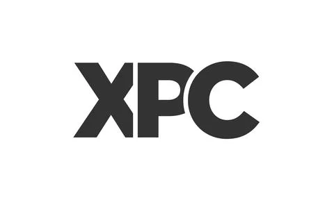 XPC logo design template with strong and modern bold text. Initial based ve.. Stockillustratie