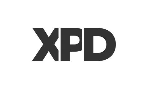 XPD logo design template with strong and modern bold text. Initial based ve.. Stock Illustration
