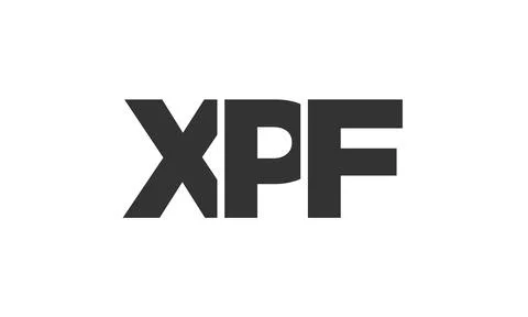 XPF logo design template with strong and modern bold text. Initial based ve.. Stock Illustration