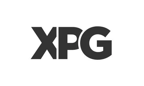 XPG logo design template with strong and modern bold text. Initial based ve.. Stock Illustration