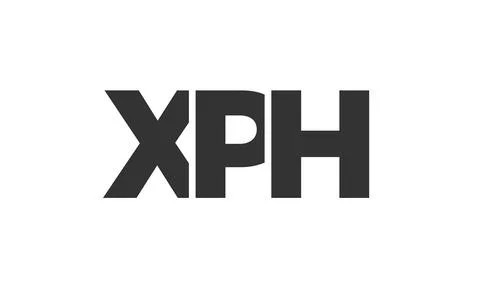 XPH logo design template with strong and modern bold text. Initial based ve.. Stock Illustration