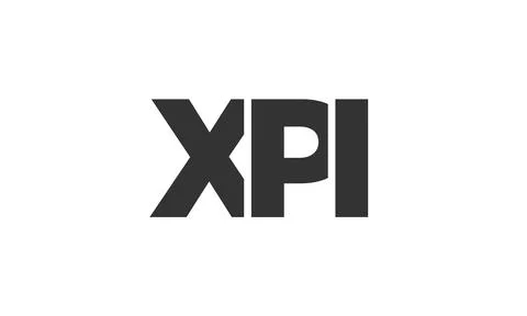 XPI logo design template with strong and modern bold text. Initial based ve.. イラスト素材