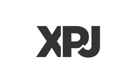 XPJ logo design template with strong and modern bold text. Initial based ve.. 스톡 일러스트