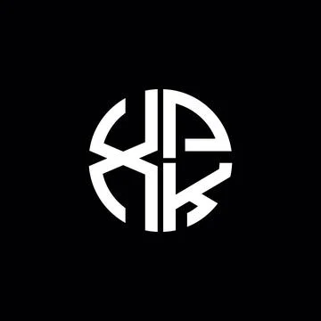 XPK logo XPK icon XPK monogram XPK letter minimalist Circle flat Unique mod.. Illustrazione stock