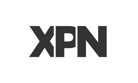 XPN logo design template with strong and modern bold text. Initial based ve.. Illustrazione stock