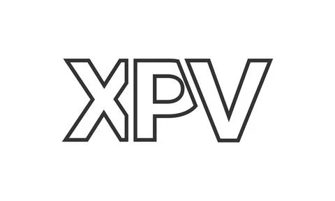 XPV logo design template with strong and modern bold text. Initial based ve.. 스톡 일러스트