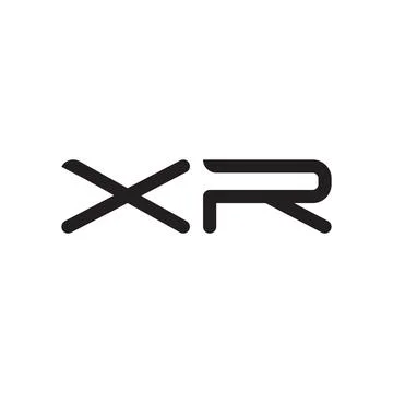 Xr initial letter vector logo icon Illustrazione stock