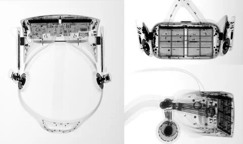 An Xray of a consumer VR headset 스톡 사진