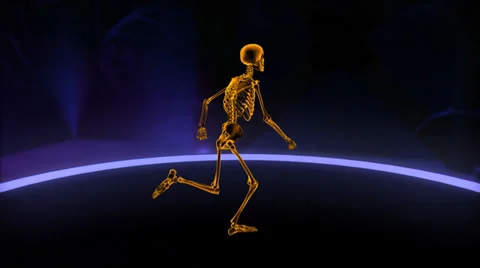 Xray running skeleton Loop Stock Footage 38503846