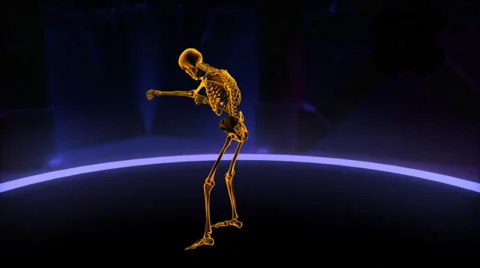 Xray skeleton boxing Loop Stock Footage 38503821