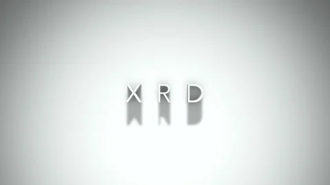 XRD 3D title animation with shadows on a white background Video stock 296491115