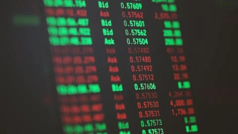XRP cryptocurrency transactions on a digital screen. Stock Footage 145351082