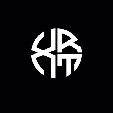 XRT logo XRT icon XRT monogram XRT letter minimalist Circle flat Unique mod.. Stock Illustration