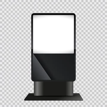 Xstand light billboard, light box mock-up for on transparency background, u.. Stock Illustration