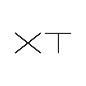 Xt initial letter vector logo icon Ilustração Stock